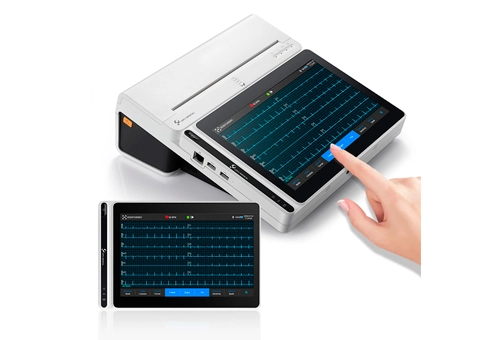 Lepu Medical Grade 18 Leads Smart Portable ECG Monitor T180 with Printer AI Analysis Diagnosis Tablet Touch Screen