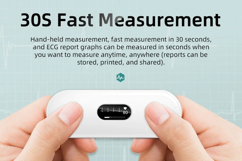 portable ecg ekg heart monitor