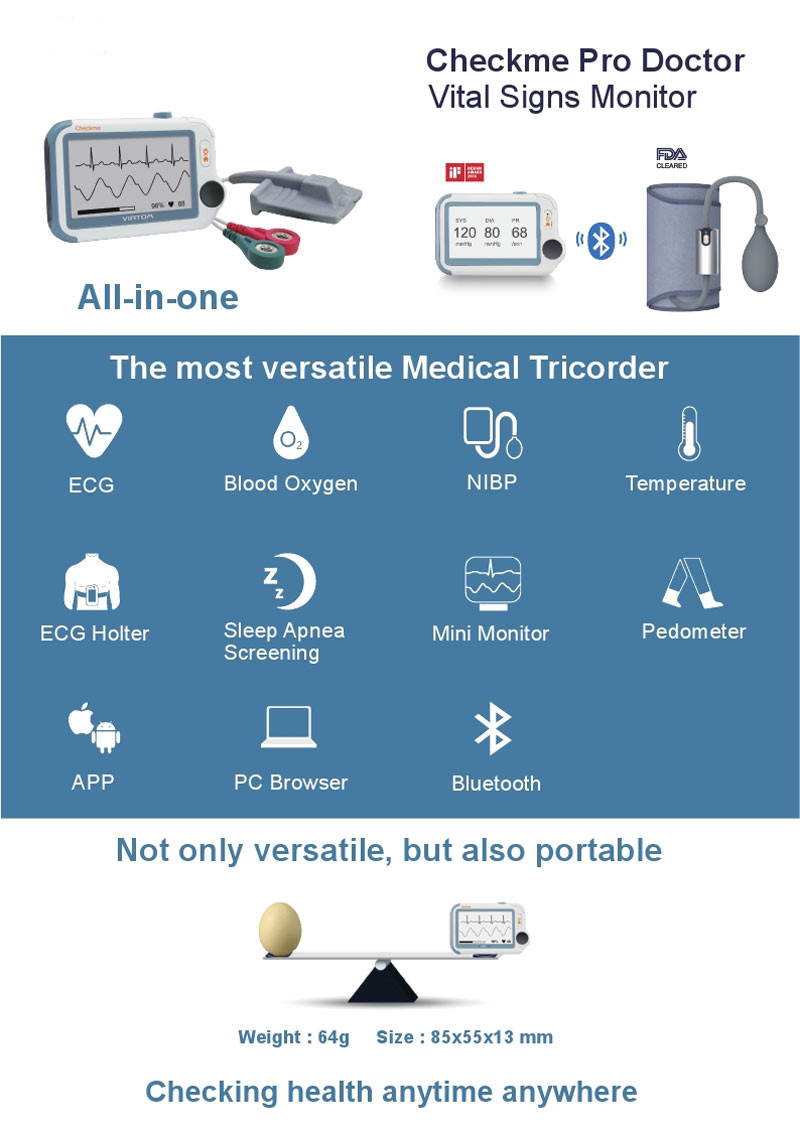 Viatom Checkme Pro: the Medical Vital Signs Monitor